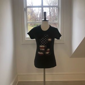 A Mickey Mouse American flag tshirt